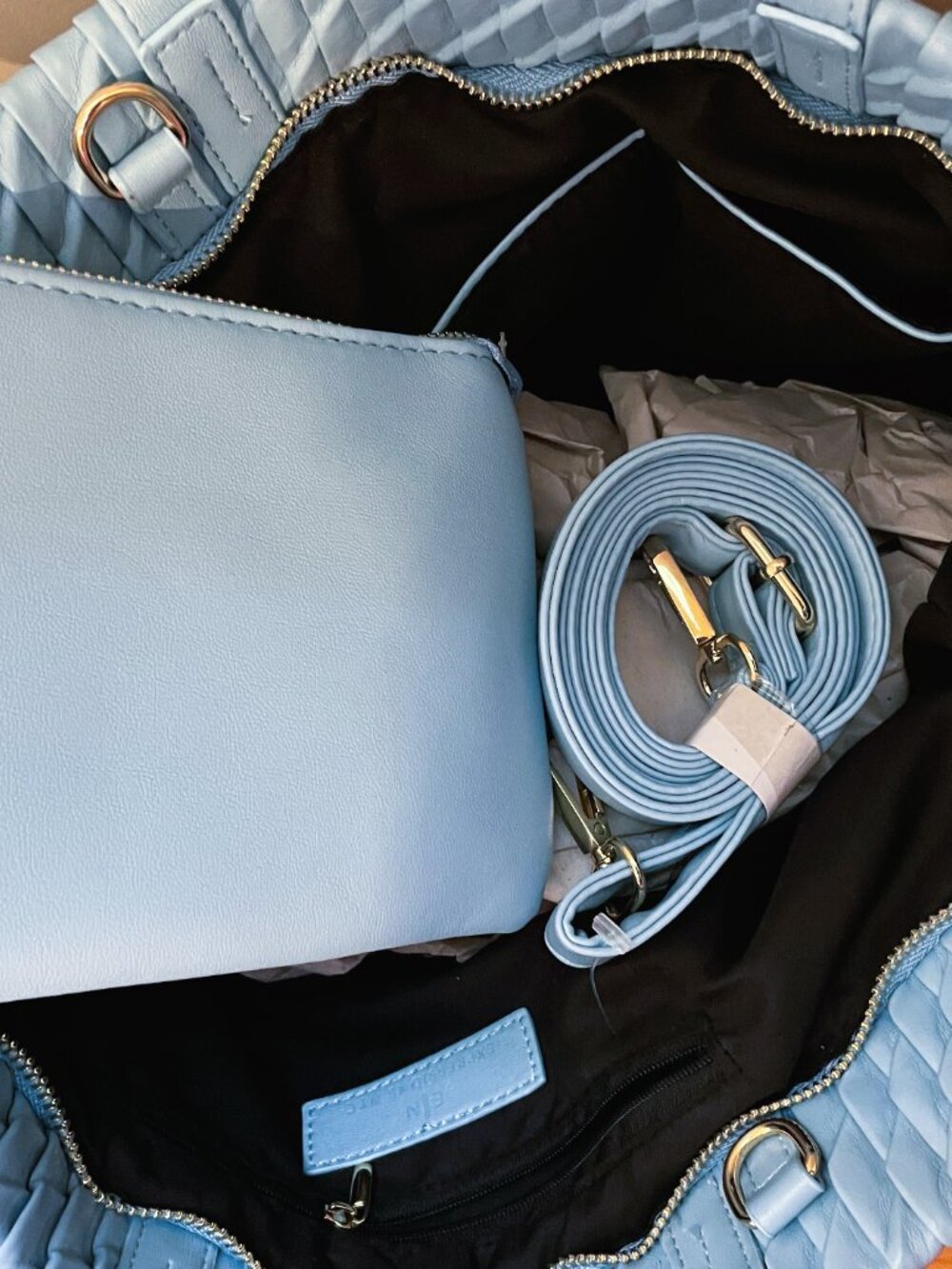 Eco Boho Style Tote & Wallet by EXPRESSIONS NYC. Crossbody Handbag & Clutch - Picture 11 of 13